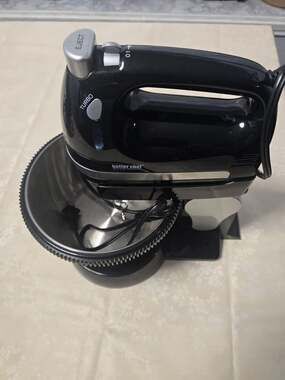 Better Chef 350 Watt Stand/Hand Mixer, Silver Mixing Bowl & Attachments Included